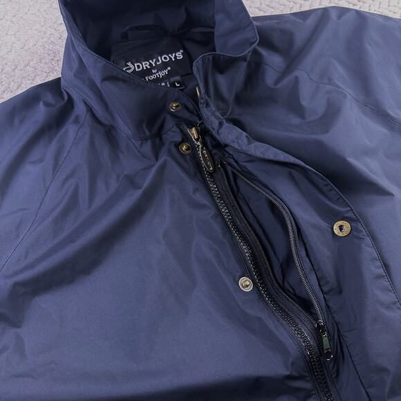 DryJoys FootJoy Men’s Golf Jacket Rain Wind Lined Button Front Large - Picture 4 of 16